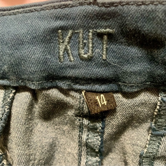 Kut from the Kloth Catherine Trouser Twill shorts size 14 navy blue - Picture 10 of 11